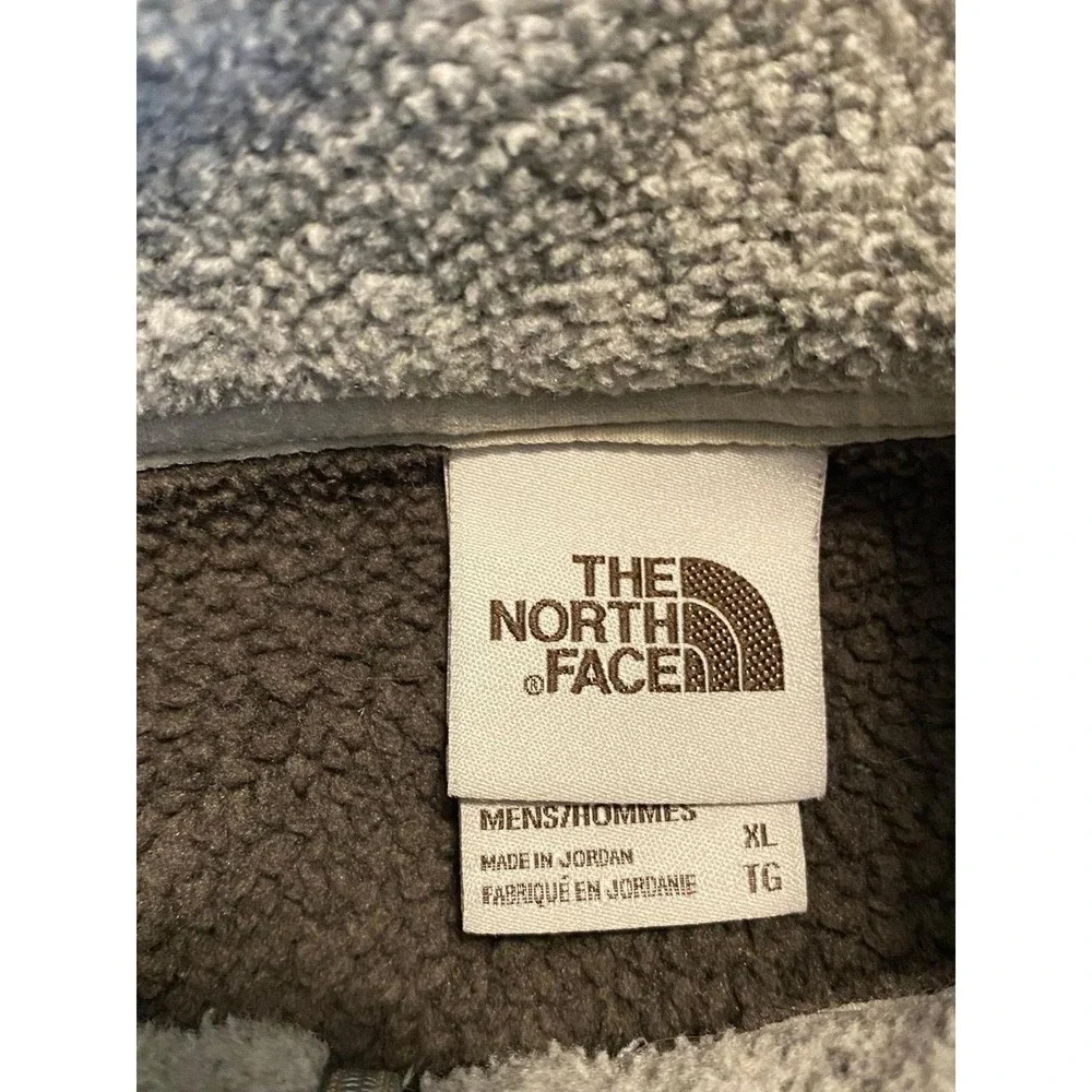 The North Face 1/4 Zip Fleece Jacket Arm Pocket Men XL Pullover Heather s1